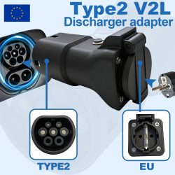 Typ2 V2L Entladegerät 16A EU-Steckdose mit Ausschaltknopf für BYD MG Geely Jaecoo Omoda LEAPMOTOR GWM ZEEKR XPENG EV Entladeadapter