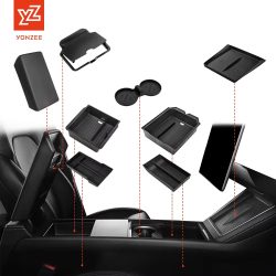 Für Tesla Model 3/Y/YL Highland Juniper 2026 Mittelarmlehne Versteckter Aufbewahrungsbox Getränkehalter Konsolen-Organizer Box Zubehör