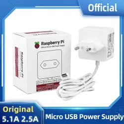 Raspberry Pi 12,5 W Netzteil 5,1 V 2,5 A Micro-USB-Netzteil 18 AWG-Kabel für Raspberry Pi 3B+ 3B Zero 2 W EU US UK-Stecker
