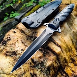 Outdoor-Überlebensmesser, Selbstverteidigungsmesser, Taktikmesser für die Wildnis, Outdoor-Mehrzweckmesser mit K-Scheide