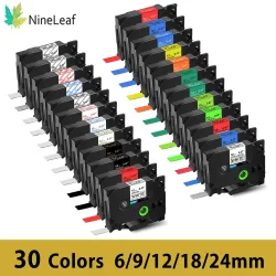 6/12/18/24 mm für Brother laminiertes Klebeband 231, kompatibel mit Tze-Label Tape tze231 für P-touch PTH110 P710BT H105 Etikettierdrucker