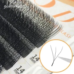 gahamaca, GAHAMACA W-Shape Wimpernverlängerungen C/D/L/LU Curl Vorgefertigte Volumenfächer, weiche, natürliche künstliche Wimpern für professionelles Augen-Make-up