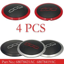 51884863 68078419AC 68078421AC 4 Stück 133 mm Radkappenräder Mittelradnabenkappen Set Staubschutz Radnabenkappe Ersatz für Fiat 500