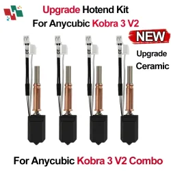 Verbessertes Hotend-Kit für Anycubic Kobra 3 V2/Kobra 3 V2 Combo, Upgrade der Keramik-Hotend-Thermistor-Düse aus gehärtetem Stahl