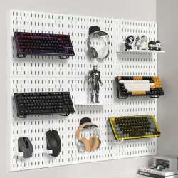 Ausstellungsregal im nordischen Stil, Hintergrundwand-Aufbewahrungsbrett: Einfache gebohrte Zimmer, kreative Wandaufbewahrung, Stecktafel, Wandkombination