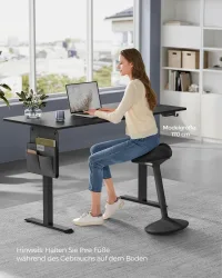 SONGMICS Hocker, Stehhocker um 360° neigbar, Schreibtischstuhl, höhenverstellbar 58-83 cm
