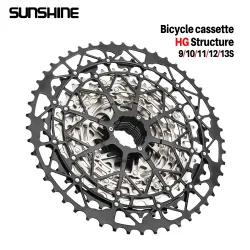 SUNSHINE Ultraleichtes Fahrradkassetten-Freilauf, Kohlenstoffstahl, Material 9/10/11/12/13 Geschwindigkeit, HG-Struktur, Kettenrad für Mountainbike