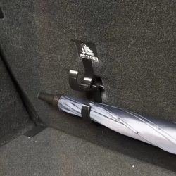 2 Stück Auto-Schirmhaken ? Kofferraumaufhänger, universell für Limousinen mit bohrfreier Montage, multifunktionale Aufbewahrungsregale für die Rückenlehne