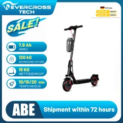EVERCROSS TECH EV85F Abee E-Scooter für Erwachsene, faltbar, App-fähig, 400W Motor, 7,8Ah Akku, Geschwindigkeit 20 km/h
