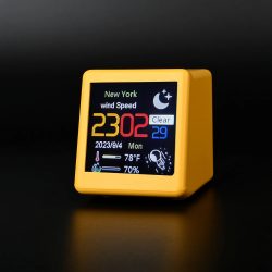 Intelligente Wetteruhr, elektronisches Fotoalbum, Wetterstation, Animationsanzeige, WLAN-Verbindung, automatische Aktualisierung, Desktop-Dekoration
