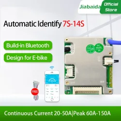 JiaBaiDa Automatisierte Identifizierung 7s-14s 7S 8S 9S 10S 11S 12S 13S 14S 20A 30A LFP NMC Smart BMS 24V 36V 48V Batteriemanagementsystem