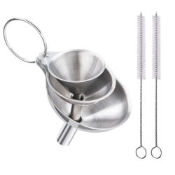 3/5-teiliges Küchentrichter-Set aus Edelstahl, Trichter aus lebensmittelechtem Metall zum Befüllen von Flaschen, kleine Trichter für Gewürze mit ätherischen Ölen