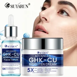 SUYARUN GHK-CU Creme & Serum - Anti-Aging Gesichtspflegecreme, straffend und feuchtigkeitsspendend für alle Hauttypen, geeignet für Frauen.