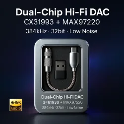 Winter-HiFi-Typ-C-Audioadapter mit Aufbewahrungsbox aus Metall |   Dual-Chip-DAC + AMP |   USB-Adapter im Lieferumfang enthalten