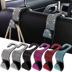 Auto Kopfstütze Haken Organizer Strass Universal Auto Sitz Zurück Lagerung Haken Halterung Halter Auto Innen Zubehör