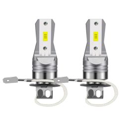 2Pcs 30000LM H3 LED Auto Scheinwerfer 120W Mini H3 Led Für Auto Scheinwerfer Lüfterlose Licht Auto Diode nebel Lampen 6000K Weiß 3000K Gelb