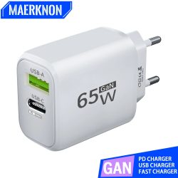 USB-Ladegerät 65 W GaN Typ C Schnellladung PD-Netzteil Schnellladegerät 3.0 für iPhone 15 Xiaomi POCO Samsung Oneplus