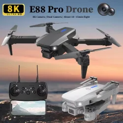 2025 E88 Professionelle HD 4K RC-Drohne mit Weitwinkelkamera, faltbarer Helikopter-Quadcopter, Flugzeug, Kinderspielzeug