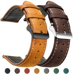 Wachs Vintage Schnellverschluss 14mm 16mm 18mm 20mm 22mm 24mm Echtleder Uhrenarmbänder für Männer Frauen Top Grain Leder Uhrenarmband