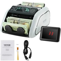SucceBuy 1000 Stück/Min. Geldzähler, Business-Kassenrechnung, gefälschter Rechnungsdetektor mit UV/MG/IR/DD-Funktion für Bankgeschäfte
