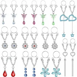 1 Paar sexy Quasten-Kristall-Schmetterlings-Anhänger, gefälschter Nippelring für Frauen und Mädchen, verstellbarer künstlicher Nippel-Piercing-Körperschmuck