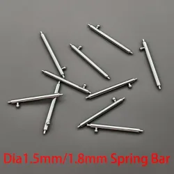 10 Stück Durchmesser 1,5 mm/1,8 mm Schnellverschluss-Federstege passend für 16 mm 18 mm 19 mm 20 mm 21 mm 22 mm 24 mm 26 mm Uhrenarmband-Verbindungsstifte