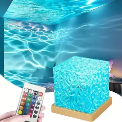 Ocean Wave Aurora Projektor Licht USB Fernbedienung RGB Wasser Welligkeit 16 Farben Nachtlicht Home Office Bar Wohnzimmer Umgebungslicht