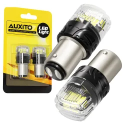 AUXITO 2 Stücke S25 1156 LED-Birne 1157 Bay15d P21/5 Watt LED-Lampe P21W BA15S 7506 DRL Parkplatz Rückfahrlichter Canbus Kein Fehler 12 V Weiß
