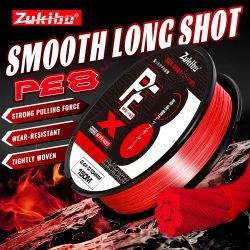 ZUKIBO Neue Firebird Farbechte 8-Strang Geflochtene Angelschnur Japan Hochwertige 8x Multifilament PE-Schnur Glatt, Weich, Dünne Schnur