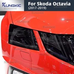 6 Stücke Auto Scheinwerfer Schutzfolie Für Skoda Octavia 3 Facelift 2017 2018 2019 Geräucherte Schwarz Tönung Wrap TPU Aufkleber