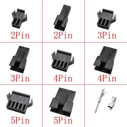 SM 2,54 mm Rastermaß JST SM 2/3/4/5 Pin Buchse und Stecker Schwarzes Kunststoffgehäuse Drahtverbinder JST SM2,54 Steckergehäuse Crimpklemmen
