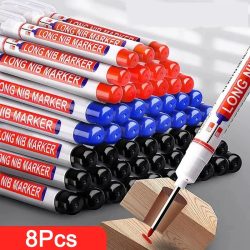 8 Teile/satz 20mm Tiefe Loch Lange Spitze Kopf Marker Für Metall Perforieren Stift Wasserdicht Bad Holzbearbeitung Dekoration Multi-zweck
