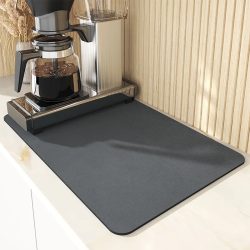 Super saugfähige, große, saugfähige Küchenmatte, rutschfest, zum Ablassen von Kaffeegeschirr, Trockenmatte, schnell trocknend, für Badezimmer, Abflusspad, Geschirrmatte