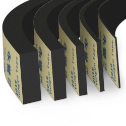 Selbstklebender Gummi-Schwamm-Dichtungsstreifen, einseitig klebend, EVA, schwarzer Schaumstoff, Antikollisionsdichtung, Breite 10?50 mm, Dicke 1?5 mm