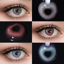 VISUASHOW Sweet Heart Rot Blau Grau Farbige Kontaktlinsen Weiche Bequeme Colorcon Natürliche Tägliche Tragbare Cosplay Augen-Schönheitslinsen