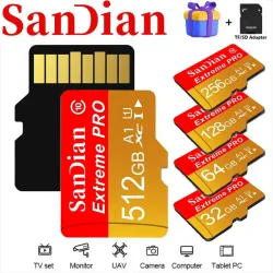 Speicherkarte Rapid 512GB 256GB 128GB 64GB 32GB Micro TF SD-Karte SD-Karten TF-Karten für Überwachungskamera/E-Reader/Laptop/Handheld-Geräte