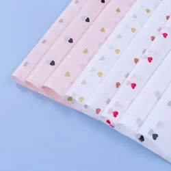 10 Blatt/Los 50 x 70 cm Geschenkpapier DIY handgemachtes Handwerk Stern Liebe Punktmuster Seidenpapier Blumenverpackungsmaterial