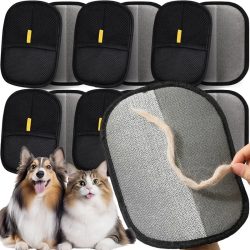 Tierhaarentfernerbürste Kätzchenhaarentferner Handschuhe Enthaarungsbürste Handschuh für Hund Katze Doppelseitige Fellhaarreinigung für Teppich
