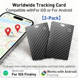 1/2er-Pack Smart Air Tag GPS-Tracking-Karte für iOS und Android - Gerät zur Benachrichtigung bei Verlust und Wiederfindung. Geldbörsen-/Kartenfinder Smart Card.