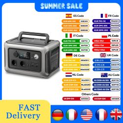 ALLPOWERS R600 Tragbares Kraftwerk 600 W 299 Wh LiFePO4-Solargenerator mit 2 x 600 W (1200 W Überspannung), AC-Steckdose für Camping, Wohnmobil, Zuhause