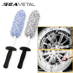 SEAMETAL Autowaschbürste, Plüsch, Premium-Räder, Bürste, rutschfester Griff, leicht zu reinigen, Felgen, Speichen, Radfass, Reinigungshandschuh