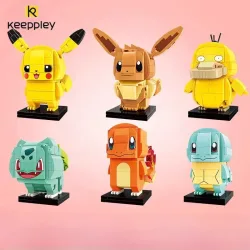 Keeppley Pokémon Serie Brickhead Zusammengebaute Bausteine Junge Mädchen Spielzeug Pikachu Ibrahimovic Panda Ente Bulbasaur Modell Geschenk