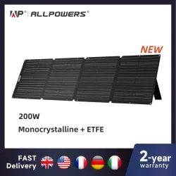 ALLPOWERS Tragbares Solarpanel 60W 100W 200W mit Solarausgang, wasserdichtes IP68-Solarladegerät für Wohnmobile, Laptops, Camping