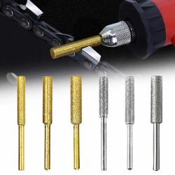 6 Stück Kettensägenschärfer 4/4,8/5,5 mm diamantbeschichteter zylindrischer Grat Kettensäge Schärfen Schleifkopf