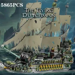 NONE, 5865PCS Die Fliegende Holländer Piraten Schiff Bausteine Geister Schiff Modell Bricks Montage DIY Spielzeug Für Kinder Geburtstag Geschenke