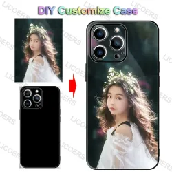 Individuelles Etui für iPhone 17 Air 16 17e 16e 15 14 13 12 11 Pro Max Mini XR Plus Hülle DIY Foto Weiche Matte Silikon Stoßfeste Schutzhülle