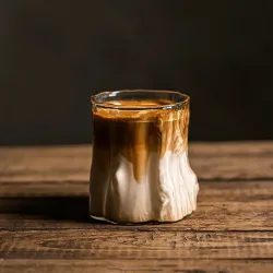 Schmutzige Kaffeetasse, australische weiße Tasse, Nischen-Vintage-Latte-Tasse, hochtemperaturbeständiger Glastasse, hochwertige amerikanische Kaffeetasse