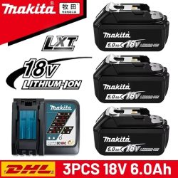 100 % originaler wiederaufladbarer Makita 18 V 6,0 Ah-Akku, für Makita BL1830 BL1830B BL1840 BL1840B BL1850 BL1850B Elektrowerkzeug-Akku