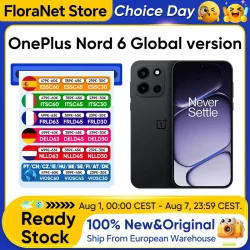 OnePlus Nord 6 5G Smartphone Globale Version Snapdragon 8s Gen 4 165Hz 165FPS 6,78 Zoll AMOLED-Display 7500mAh 80W SUPERVOOC-Ladung 50MP SONY-Hauptkamera mit ?Dual-Axis? OIS