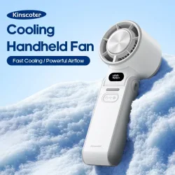 Tragbarer Hochgeschwindigkeits-Handventilator, 3600 mAh, wiederaufladbar, 100 Windgeschwindigkeiten, verstellbar, faltbarer Mini-Luftkühlungs-Turbo-Ventilator